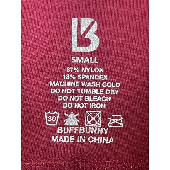 BuffBunny Leggings Adult Small Mesh Cut Out Mid Rise Logo Womens - Picture 6 of 9
